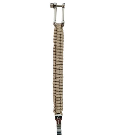 I-BRACE Paracord Bracelet, Survival Rope Braided Bracelet Made of Tear-Resistant Parachute Beige