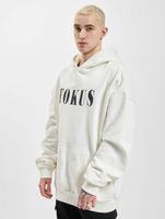 Sweat à capuche Fokus x Def pour homme avec poche kangourou et imprimés variés, noir ou blanc
