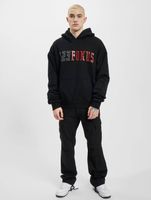 Sweat à capuche Fokus x Def pour homme avec poche kangourou et imprimés variés, noir ou blanc