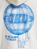 Sweat à capuche Fokus x Def pour homme avec poche kangourou et imprimés variés, noir ou blanc