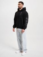 Sweat à capuche Fokus x Def pour homme avec poche kangourou et imprimés variés, noir ou blanc