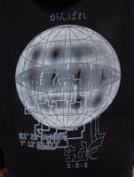 Sweat à capuche Fokus x Def pour homme avec poche kangourou et imprimés variés, noir ou blanc