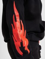 Sweat à capuche Fokus x Def pour homme avec poche kangourou et imprimés variés, noir ou blanc