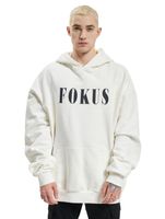 Sweat à capuche Fokus x Def pour homme avec poche kangourou et imprimés variés, noir ou blanc