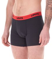14er Pack LEVI`S Herren Boxershorts Baumwoll-Unterwäsche mit farblichen Akzenten am Bund in Geschenkbox 701225625 001 Schwarz/Grün/Blau/Rot