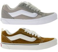 VANS Knu Skool Men's Sneakers with Suede Overlays, Skater Shoes, Lace-Up Shoes, Beige-Gray or Brown