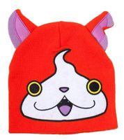3er Sparpack Yo-kai Watch Jibanyan oder Robonyan Beanie Strick-Mütze Kinder Kopfbedeckung mit Ohren Orange/Pink oder Blau