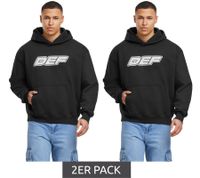 2er Sparpack DEF MERCH Souvenir Hoodies tiefschwarz
