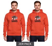 2er Sparpack European League Of Football – Helvetic Guards 2 ELF Hoodie Kapuzenpullover Rot 