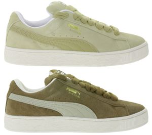 Sneaker PUMA Suede XL in pelle scamosciata con collo e linguetta imbottiti, stringate, 395205 Beige o Marrone/Beige