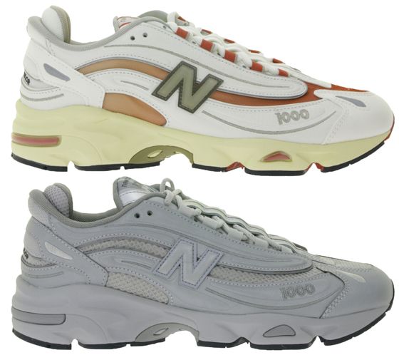 Zapatillas New Balance 1000 para mujer y hombre con amortiguación ABZORB M1000 Blanco/Beige/Rojo o Plateado