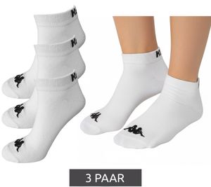 3 Pairs of Kappa Sports Socks, Cotton Sneaker Socks with Logo, 38937 White 3 Pairs of Kappa Sports Socks, Cotton Sneaker Socks with Logo, 38937 White