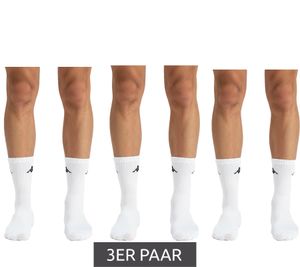 3 paia di calzini corti in cotone Kappa con logo per l'uso quotidiano, 304M5N0 923 Bianco