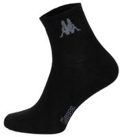 3 Paar Kappa Low Cut-Socken Baumwoll-Strümpfe mit Logo Alltags-Socken 304M5N0 922 Schwarz