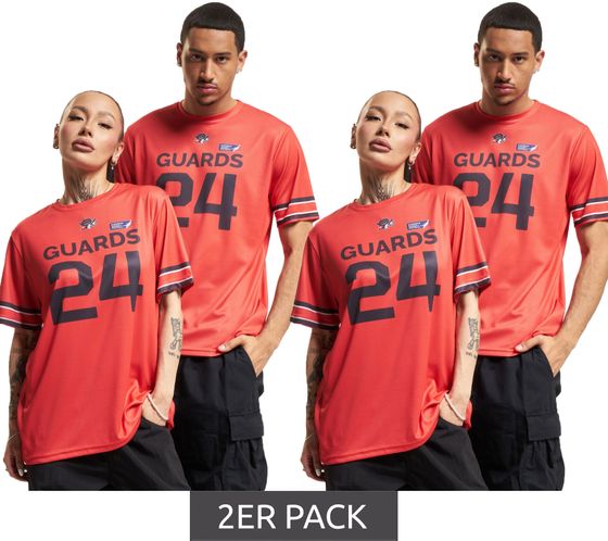 2-pack European League of Football Helvetic Guards unisex jersey with "GUARDS 24" print, red sports shirt