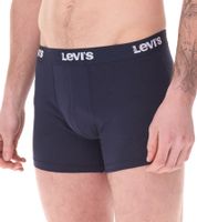14er Pack LEVI`S Herren Boxershorts Baumwoll-Unterwäsche mit farblichen Akzenten am Bund in Geschenkbox 701225625 002 Blau/Weiß