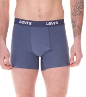 14er Pack LEVI`S Herren Boxershorts Baumwoll-Unterwäsche mit farblichen Akzenten am Bund in Geschenkbox 701225625 002 Blau/Weiß