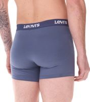 14er Pack LEVI`S Herren Boxershorts Baumwoll-Unterwäsche mit farblichen Akzenten am Bund in Geschenkbox 701225625 002 Blau/Weiß