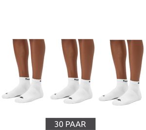 30 Paar Kappa Sportsocken Sneaker-Socken Baumwoll-Strümpfe mit Logo 3112YCW A00 Weiß