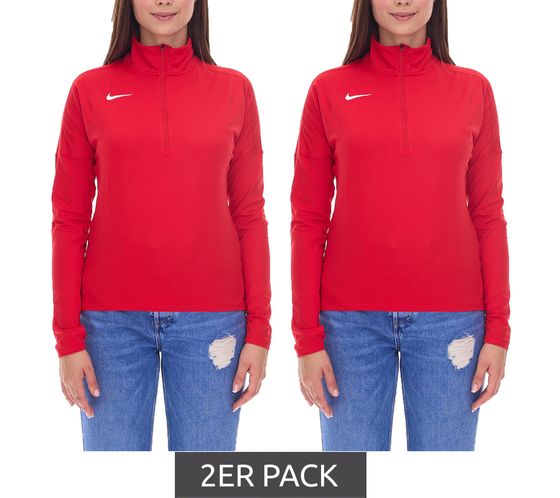 2-Pack Value Pack NIKE Dry Element Women's Long-Sleeve Training Top with Half-Zip Sweatshirt with Dry-Fit NT0316-657 Red