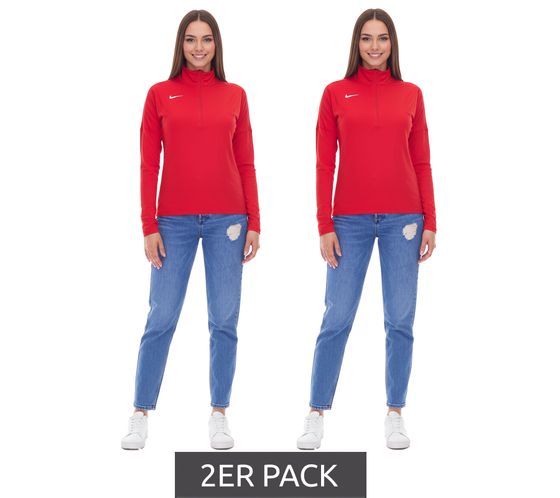 2-Pack Value Pack NIKE Dry Element Women's Long-Sleeve Training Top with Half-Zip Sweatshirt with Dry-Fit NT0316-657 Red