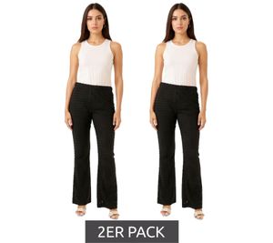 Pantalones Aniston CASUAL para mujer, corte acampanado, informales, sin cierres, 22584447, negros, paquete económico