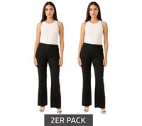 Aniston CASUAL Women's Bootcut Pants, Casual Pull-On Trousers, 22584447, Black, Value Pack