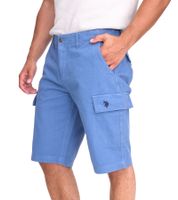 U.S. POLO ASSN. Herren Freizeit-Cargo Shorts leichte Freizeit-Shorts mit U.S. Polo Stickerei kurze Hose 143 68147 52661 Khaki oder Blau