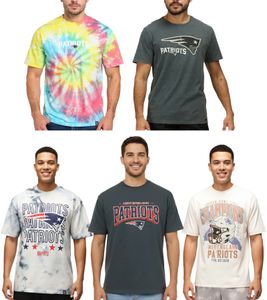 RE:COVERED X NFL New England Patriots Herren T-Shirt mit verschiedenen Prints Baumwoll-Shirt Weiß, Blau, Grau, Bunt RE:COVERED X NFL New England Patriots Herren T-Shirt mit verschiedenen Prints Baumwoll-Shirt Weiß, Blau, Grau, Bunt