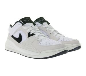 NIKE Air Jordan Stadium 90 SE Men's Mid-Top Basketball-Inspired Sneakers Made of Genuine Leather and Airy Ripstop FD6424 100 Beige/White