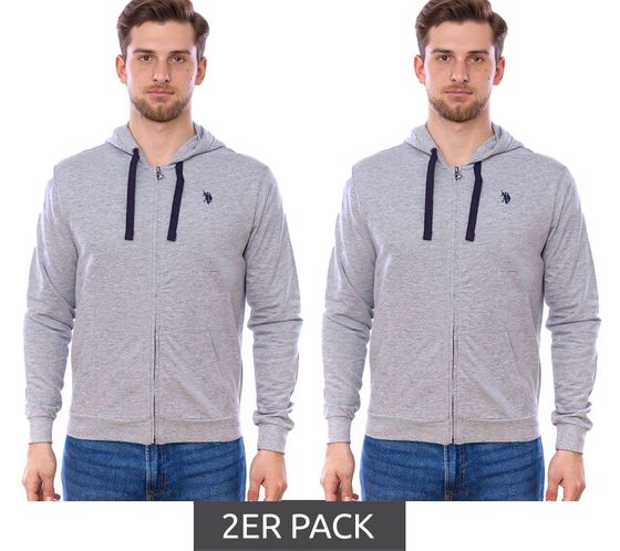 Sudadera con capucha U.S. POLO ASSN. para hombre, jersey de algodón, 162 62510 52191 282 Gris