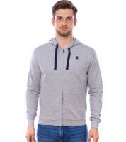 U.S. POLO ASSN. Men's Hooded Sweatshirt, Cotton Pullover, 162 62510 52191 282 Gray