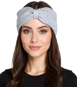 ZWILLINGSHERZ Knitted Headband, Cashmere Headband, Headwear, Fine Knit, Winter Headband, Accessory, 8007 Light Gray ZWILLINGSHERZ Knitted Headband, Cashmere Headband, Headwear, Fine Knit, Winter Headband, Accessory, 8007 Light Gray
