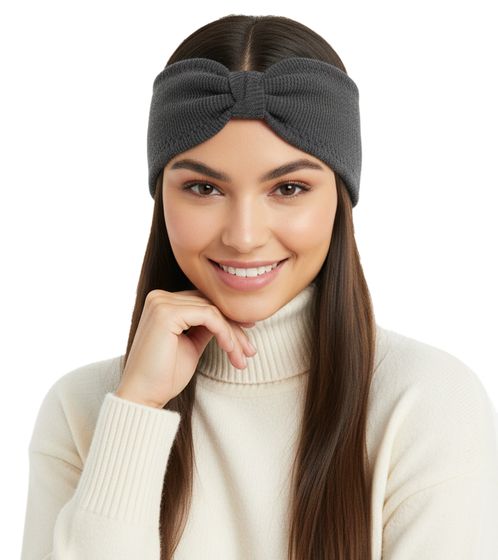 ZWILLINGSHERZ Knitted Headband Cashmere Headband Headwear Fine Knit Winter Headband Accessory 8007 Dark Gray ZWILLINGSHERZ Knitted Headband Cashmere Headband Headwear Fine Knit Winter Headband Accessory 8007 Dark Gray
