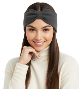 ZWILLINGSHERZ Knitted Headband Cashmere Headband Headwear Fine Knit Winter Headband Accessory 8007 Dark Gray ZWILLINGSHERZ Knitted Headband Cashmere Headband Headwear Fine Knit Winter Headband Accessory 8007 Dark Gray
