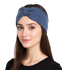 ZWILLINGSHERZ Knitted Headband Cashmere Headband Headwear Fine Knit Winter Headband Accessory 8007 Denim Blue ZWILLINGSHERZ Knitted Headband Cashmere Headband Headwear Fine Knit Winter Headband Accessory 8007 Denim Blue