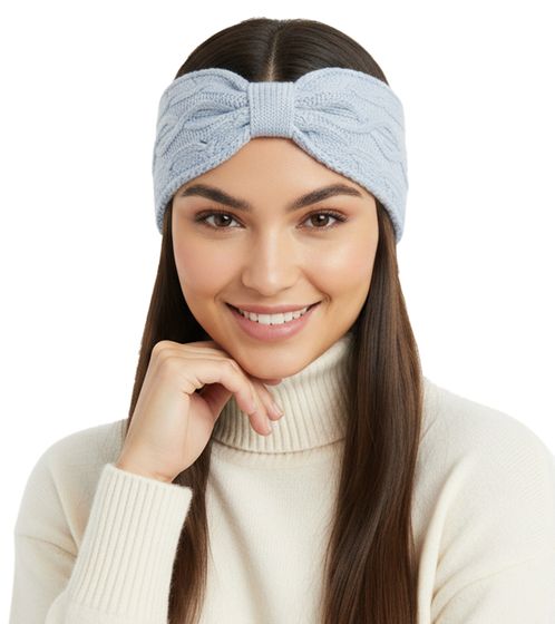 ZWILLINGSHERZ Knitted Headband, Cashmere Headband, Headwear, Chunky Knit, Winter Headband, Accessory 8007 Light Blue ZWILLINGSHERZ Knitted Headband, Cashmere Headband, Headwear, Chunky Knit, Winter Headband, Accessory 8007 Light Blue