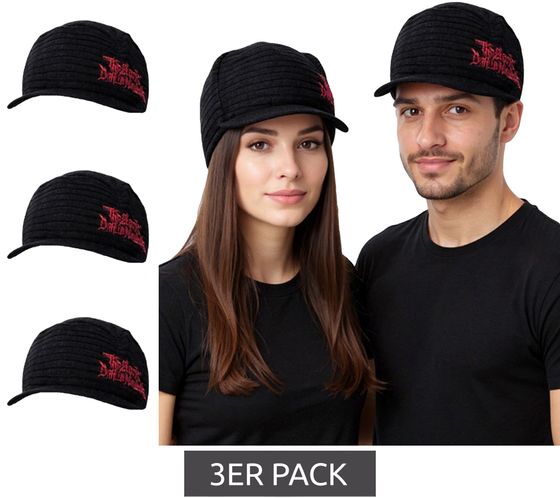Pack de 3 gorras unisex de punto The Black Dahlia Murder con logo y visera KC107206BDM en negro