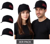 3er Pack The Black Dahlia Murder Unisex Schirm-Mütze mit Logo-Schriftzug Schirm-Beanie Strick-Mütze KC107206BDM Schwarz 3er Pack The Black Dahlia Murder Unisex Schirm-Mütze mit Logo-Schriftzug Schirm-Beanie Strick-Mütze KC107206BDM Schwarz