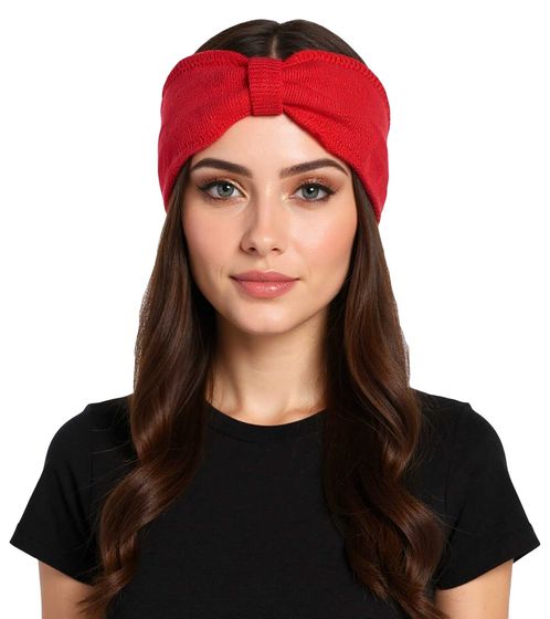 ZWILLINGSHERZ Knitted Headband Cashmere Headband Headwear Fine Knit Winter Headband Accessory 8007 Red ZWILLINGSHERZ Knitted Headband Cashmere Headband Headwear Fine Knit Winter Headband Accessory 8007 Red