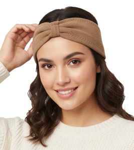 ZWILLINGSHERZ Knitted Headband Cashmere Headband Headwear Fine Knit Winter Headband Accessory 8007 Camel-Beige ZWILLINGSHERZ Knitted Headband Cashmere Headband Headwear Fine Knit Winter Headband Accessory 8007 Camel-Beige
