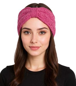 ZWILLINGSHERZ Knitted Headband, Wool Headband, Headwear, Chunky Knit, Winter Headband, Accessory, 8007 Pink ZWILLINGSHERZ Knitted Headband, Wool Headband, Headwear, Chunky Knit, Winter Headband, Accessory, 8007 Pink