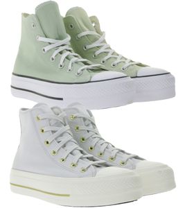 Converse Chuck Taylor All Star Lift Platform da donna, scarpe alte con soletta SmartFOAM, sneakers retrò A03541C in verde o A08237C in grigio Converse Chuck Taylor All Star Lift Platform da donna, scarpe alte con soletta SmartFOAM, sneakers retrò A03541C in verde o A08237C in grigio