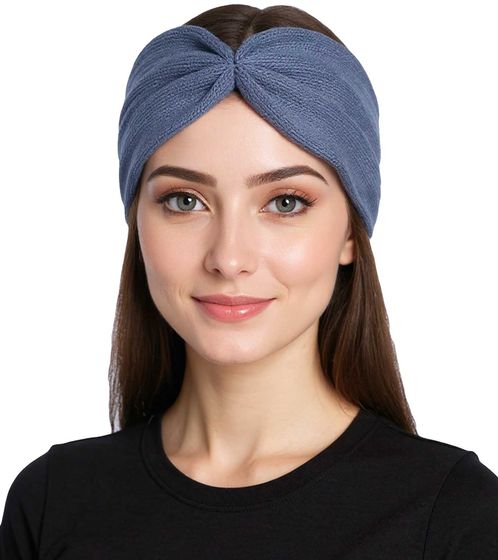 ZWILLINGSHERZ Strick-Stirnband Woll-Stirnband Kopfbedeckung Feinstrick Winter-Stirnband Accessoire 8007 Jeans-Blau ZWILLINGSHERZ Strick-Stirnband Woll-Stirnband Kopfbedeckung Feinstrick Winter-Stirnband Accessoire 8007 Jeans-Blau