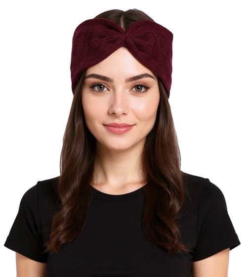 ZWILLINGSHERZ Strick-Stirnband Kaschmir-Stirnband Kopfbedeckung Feinstrick Winter-Stirnband Accessoire 8007 Bordeaux-Rot ZWILLINGSHERZ Strick-Stirnband Kaschmir-Stirnband Kopfbedeckung Feinstrick Winter-Stirnband Accessoire 8007 Bordeaux-Rot