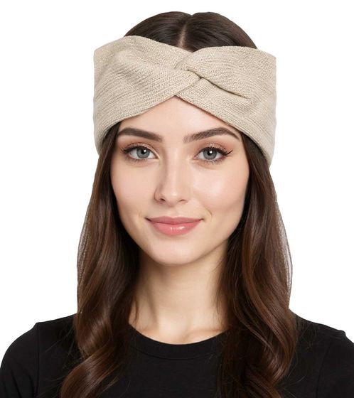 ZWILLINGSHERZ Strick-Stirnband Kaschmir-Stirnband Kopfbedeckung Feinstrick Winter-Stirnband Accessoire 8007 Hell-Beige ZWILLINGSHERZ Strick-Stirnband Kaschmir-Stirnband Kopfbedeckung Feinstrick Winter-Stirnband Accessoire 8007 Hell-Beige