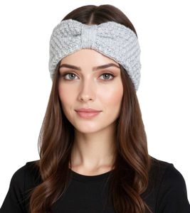 Diadema de punto ZWILLINGSHERZ, diadema de cachemira, accesorio para el invierno, diadema de fieltro 8007, gris claro Diadema de punto ZWILLINGSHERZ, diadema de cachemira, accesorio para el invierno, diadema de fieltro 8007, gris claro