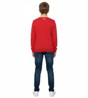 Suéter PENALTY Era Roundneck Co Jr para niños con bordado del logo, suéter de algodón para niños y niñas adolescentes, 354710-4000 Rojo Suéter PENALTY Era Roundneck Co Jr para niños con bordado del logo, suéter de algodón para niños y niñas adolescentes, 354710-4000 Rojo