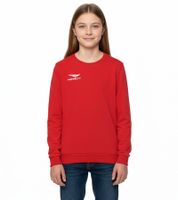 Suéter PENALTY Era Roundneck Co Jr para niños con bordado del logo, suéter de algodón para niños y niñas adolescentes, 354710-4000 Rojo Suéter PENALTY Era Roundneck Co Jr para niños con bordado del logo, suéter de algodón para niños y niñas adolescentes, 354710-4000 Rojo