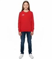 Suéter PENALTY Era Roundneck Co Jr para niños con bordado del logo, suéter de algodón para niños y niñas adolescentes, 354710-4000 Rojo Suéter PENALTY Era Roundneck Co Jr para niños con bordado del logo, suéter de algodón para niños y niñas adolescentes, 354710-4000 Rojo